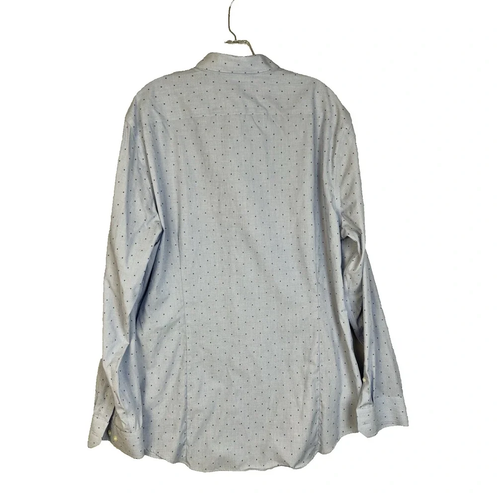 Banana Republic Button Down Shirt Men XL 17 - 17.5 35 - 6 Slim Fit No Iron Blue